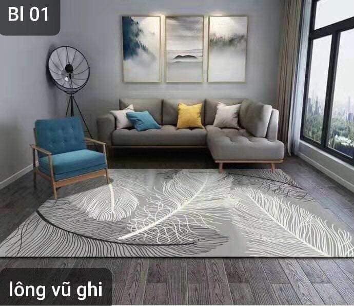 Thảm lót trải sàn trang trí phòng khách bàn ghế sofa TP Vinh Nghệ An